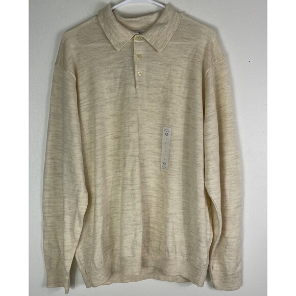 Turnbury Men’s Extra Fine Merino Wool Popover Sweater L Grandpa Literary Preppy - Picture 1 of 11